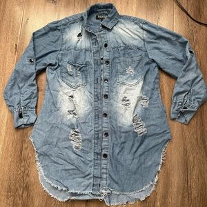 Thrill Blue Denim Top